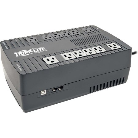 TRIPP LITE UPS w/AVR, Backup Time 45Min, 12 Outlets, 900VA, Black TRPAVR900U